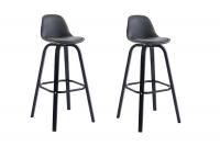 2er Set Barhocker Avika Kunstleder schwarz schwarz 2er Set Barhocker Avika Kunstleder schwarz schwarz
