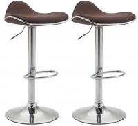 2er Set Barhocker Shanghai Stoff braun 2er Set Barhocker Shanghai Stoff braun