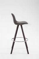 Barhocker Franklin Stoff Rund Cappuccino (eiche) dunkelgrau 