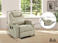 Sessel Hepler mit Massagefunktion Kunstleder creme 