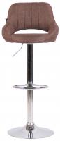 Barhocker Milet Stoff chrom braun Barhocker Milet Stoff chrom braun