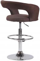 Barhocker Jaen Stoff braun 