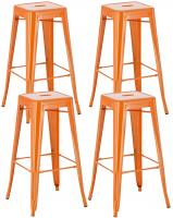 4er Set Barhocker Joshua orange 4er Set Barhocker Joshua orange
