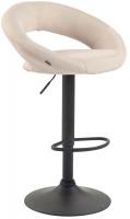 2er Set Barhocker Olinda Stoff schwarz creme 2er Set Barhocker Olinda Stoff schwarz creme
