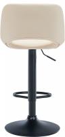 Barhocker Camden Kunstleder schwarz creme 