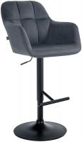 Barhocker Natoma Samt schwarz dunkelgrau Barhocker Natoma Samt schwarz dunkelgrau