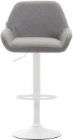 Barhocker Braga Stoff weiß grau Barhocker Braga Stoff weiß grau
