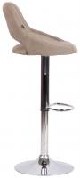 Barhocker Milet Stoff chrom taupe Barhocker Milet Stoff chrom taupe