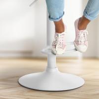 Barhocker Olinda Samt weiß braun 