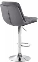 Barhocker Laurel Samt chrom dunkelgrau 