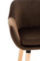2er Set Barhocker Grant Samt braun 2er Set Barhocker Grant Samt braun