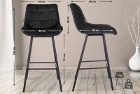 Barhocker Weston Samt schwarz Barhocker Weston Samt schwarz