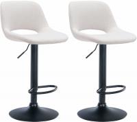 2er Set Barhocker Camden Stoff schwarz creme 2er Set Barhocker Camden Stoff schwarz creme