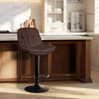 Barhocker Laurel Stoff schwarz braun 