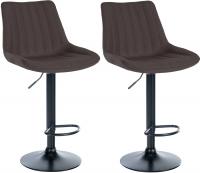 2er Set Barhocker Toni Stoff schwarz taupe 2er Set Barhocker Toni Stoff schwarz taupe
