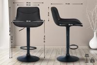 2er Set Barhocker Vonore Stoff schwarz schwarz 2er Set Barhocker Vonore Stoff schwarz schwarz