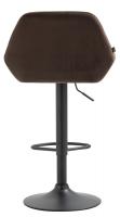 2er Set Barhocker Braga Samt schwarz braun 2er Set Barhocker Braga Samt schwarz braun