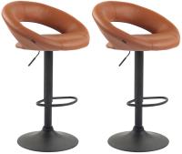 2er Set Barhocker Olinda Kunstleder schwarz hellbraun 2er Set Barhocker Olinda Kunstleder schwarz hellbraun