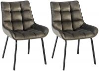 2er Set Stuhl Saranda Samt anthrazit 2er Set Stuhl Saranda Samt anthrazit