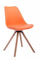 Besucherstuhl Troyes Drehbar Natura Rund orange Besucherstuhl Troyes Drehbar Natura Rund orange