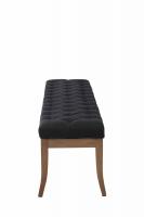 Sitzbank Ramses Stoff antik-hell 150 cm schwarz Sitzbank Ramses Stoff antik-hell 150 cm schwarz