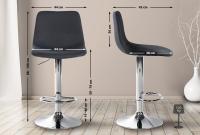 2er Set Barhocker Divo Stoff Chrom dunkelgrau 2er Set Barhocker Divo Stoff Chrom dunkelgrau