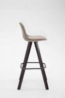 Barhocker Franklin Stoff Square Cappuccino (eiche) taupe 