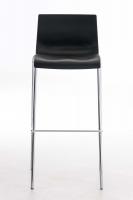 Barhocker Hoover Chrom 4-Fuß Gestell schwarz 