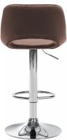 Barhocker Camden Samt chrom braun Barhocker Camden Samt chrom braun