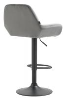 2er Set Barhocker Braga Samt schwarz grau 2er Set Barhocker Braga Samt schwarz grau