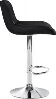 Barhocker Vonore Stoff chrom schwarz 
