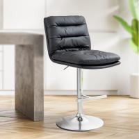 2er Set Barhocker Damar Kunstleder chrom schwarz 2er Set Barhocker Damar Kunstleder chrom schwarz