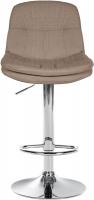 Barhocker Laurel Stoff chrom taupe 