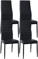 4er Set Esszimmerstühle Mayfair Kunstleder schwarz 4er Set Esszimmerstühle Mayfair Kunstleder schwarz