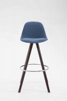 Barhocker Franklin Stoff Rund Cappuccino (eiche) blau Barhocker Franklin Stoff Rund Cappuccino (eiche) blau