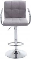 Barhocker Lucy V2 Stoff chrom grau Barhocker Lucy V2 Stoff chrom grau