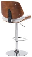 Barhocker Clawson Stoff chrom walnuss/creme Barhocker Clawson Stoff chrom walnuss/creme