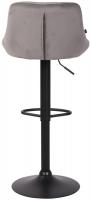 Barhocker Lazio Samt schwarz grau Barhocker Lazio Samt schwarz grau