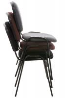4er Set Besucherstuhl Ken Stoff braun 