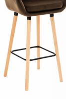 2er Set Barhocker Grant Samt braun 2er Set Barhocker Grant Samt braun