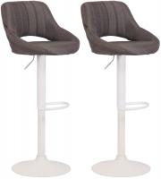 2er Set Barhocker Milet Stoff W dunkelgrau 2er Set Barhocker Milet Stoff W dunkelgrau
