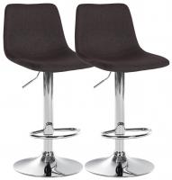 2er Set Barhocker Divo Stoff Chrom taupe 2er Set Barhocker Divo Stoff Chrom taupe