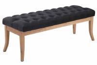Sitzbank Ramses Stoff antik-hell 120 cm schwarz Sitzbank Ramses Stoff antik-hell 120 cm schwarz