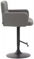 Barhocker Los Angeles, Stoff schwarz grau Barhocker Los Angeles, Stoff schwarz grau