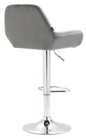 2er Set Barhocker Braga Samt chrom grau 2er Set Barhocker Braga Samt chrom grau