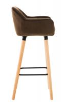 2er Set Barhocker Grant Samt braun 2er Set Barhocker Grant Samt braun