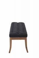 Sitzbank Ramses Stoff antik-hell 120 cm schwarz Sitzbank Ramses Stoff antik-hell 120 cm schwarz