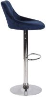 Barhocker Lazio Samt chrom blau 