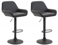 2er Set Barhocker Braga Kunstleder schwarz schwarz 2er Set Barhocker Braga Kunstleder schwarz schwarz