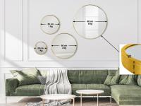 Wandspiegel Elsie M gold glanz Wandspiegel Elsie M gold glanz